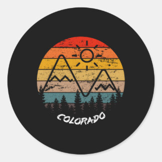 Sticker Rond Forêt Et Montagnes Du Colorado