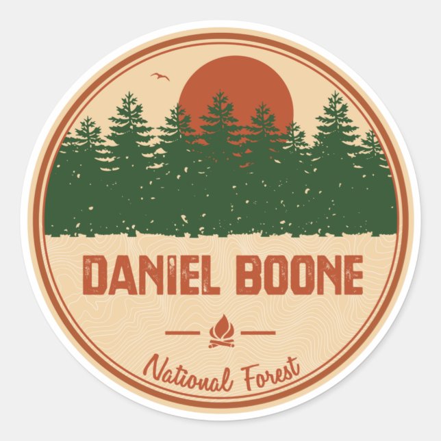 Sticker Rond Forêt nationale Daniel Boone (Devant)