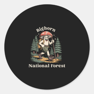 Sticker Rond Forêt nationale de Bighorn Wyoming Randonnée Champ