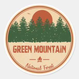 Sticker Rond Forêt nationale de Green Mountain