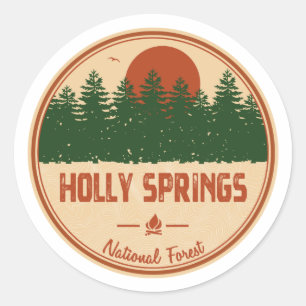 Sticker Rond Forêt nationale de Holly Springs