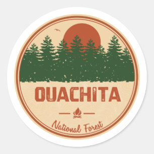 Sticker Rond Forêt nationale de Ouachita