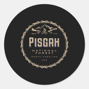 Sticker Rond Forêt nationale de Pisgah en Caroline du Nord VTT