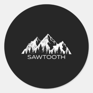 Sticker Rond Forêt nationale de Sawtooth Idaho Sawtooth