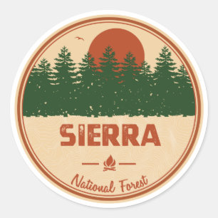 Sticker Rond Forêt nationale de Sierra