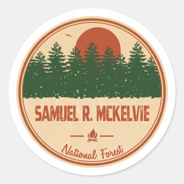 Sticker Rond Forêt nationale Samuel R. McKelvie (Devant)