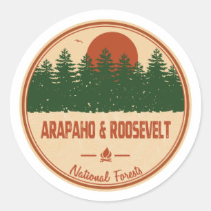 Sticker Rond Forêts Nationales D'Arapaho Et De Roosevelt