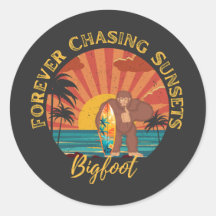 Forever Chasing Sunsets Bigfoot Surf Noir
