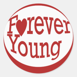 Sticker Rond Forever Young