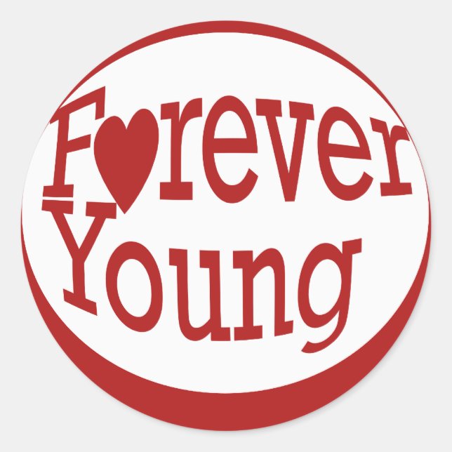Sticker Rond Forever Young (Devant)