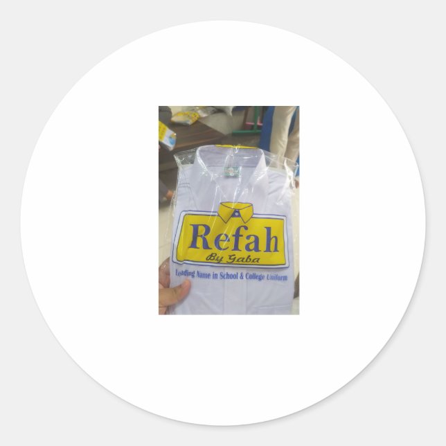 Sticker Rond Format Classique personnalisable imprimable : Feui (Devant)