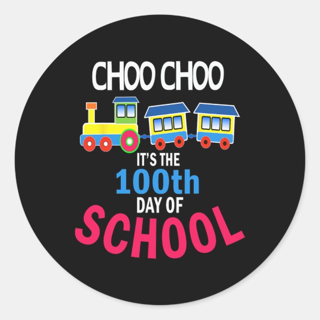 Sticker Rond Formation 100 Jours De L'École D'Étudiants De mate (Devant)