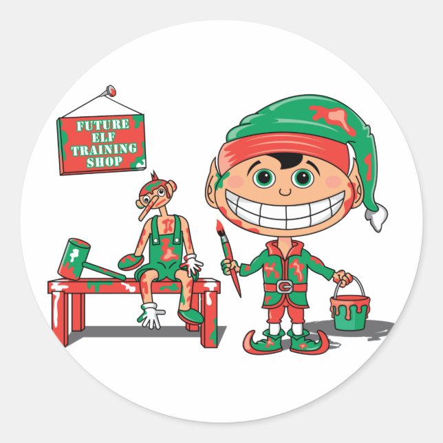 Sticker Rond Formation des elfes (Devant)
