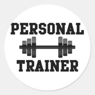 Sticker Rond Formation personnelle de formateur noir et blanc D