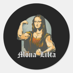 Sticker Rond Formation Poids Parodie Fitness Bodybuilding Art M