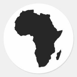 Sticker Rond forme africaine noire