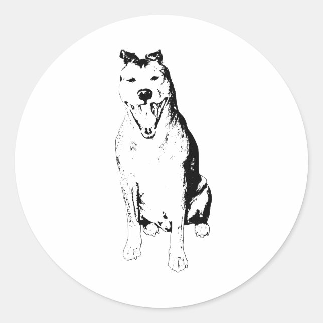 Sticker Rond Forme assise nette (Devant)