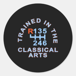 Sticker Rond Formé Dans Les Arts Cliques Drôle Cadeau Tee Men,