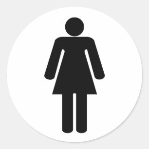 Sticker Rond Forme de femme