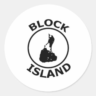 Sticker Rond Forme d'île de bloc à l'intérieur du cercle