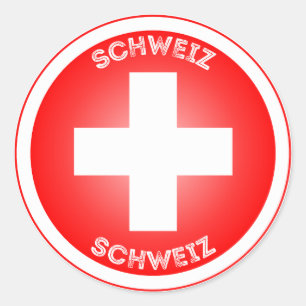 Sticker Rond Forme du cercle Suisse Cross Schweiz