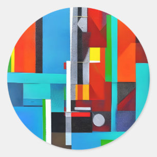 Sticker Rond Formes d'art Abstraites géométriques