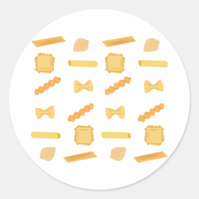 Sticker Rond Formes de nouilles (Devant)