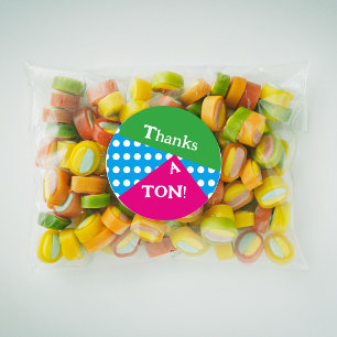 Sticker Rond Formes et couleurs audacieuses de style années 80