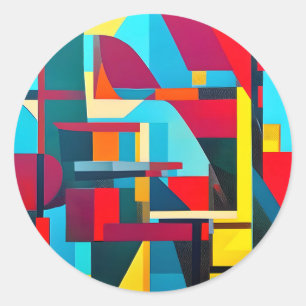 Sticker Rond Formes géométriques Abstraites de texture