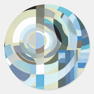 Sticker Rond Formes géométriques Art Déco Pochoir Jazz vintage