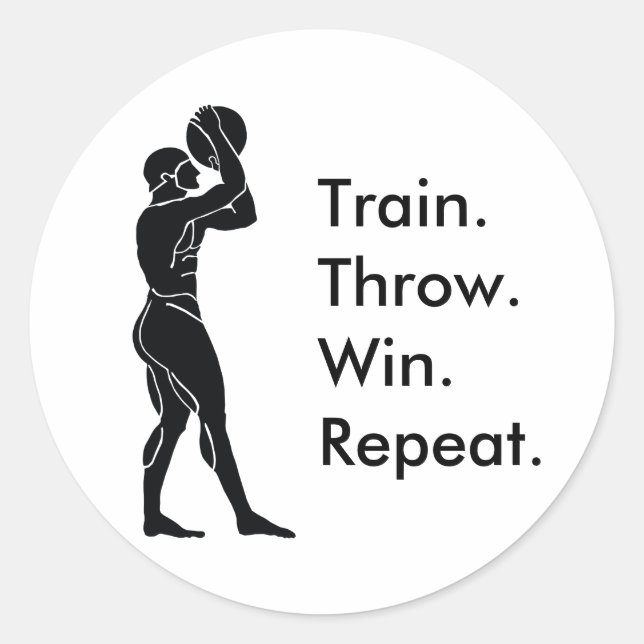 Sticker Rond Formule gagnante du basket-ball grec (Devant)