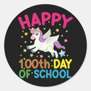 Sticker Rond Formule Mathématique 100 Jours D'école Drôle Prof