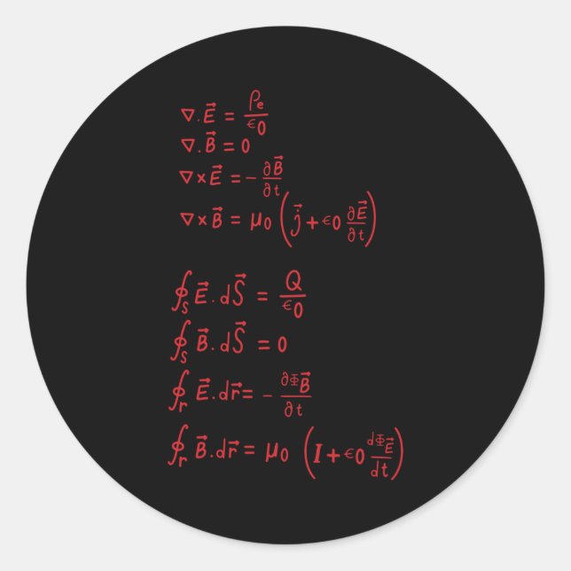 Sticker Rond Formule physique (Devant)