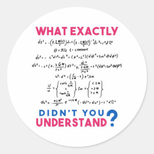 Sticker Rond Formule physique : blague