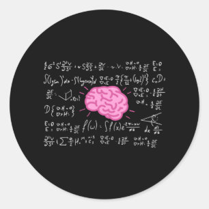 Sticker Rond Formules mathématiques pour les têtes intelligente
