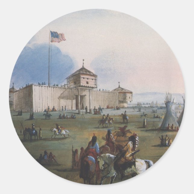 Sticker Rond Fort Laramie, Fort Sublette, Fort William, Miller (Devant)