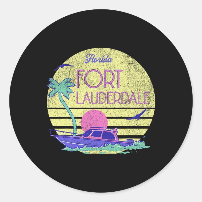 Sticker Rond Fort Lauderdale _2  (Devant)