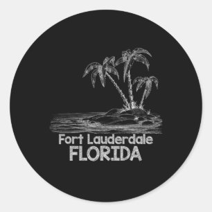 Sticker Rond Fort Lauderdale Family Vacances Cruise Shirt Flori