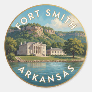 Sticker Rond Fort Smith Arkansas Voyage Historique