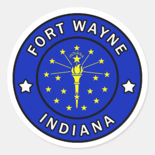 Sticker Rond Fort Wayne Indiana