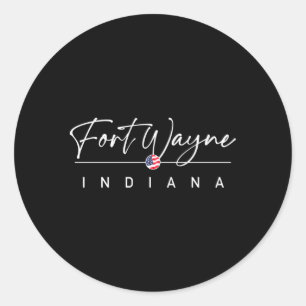 Sticker Rond Fort Wayne Indiana