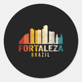 Sticker Rond Fortaleza Skyline Brésil