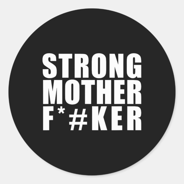 Sticker Rond Forte Mère Funny Gymnase Levant (Devant)
