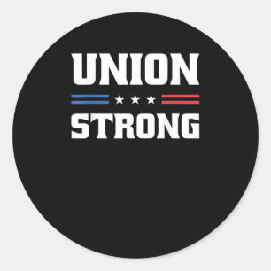 Sticker Rond Forte Union Des Travailleurs Syndicaux Pro-Travail