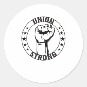 Sticker Rond Forte Union Pour Travailleur Syndicat Fier Et Comp