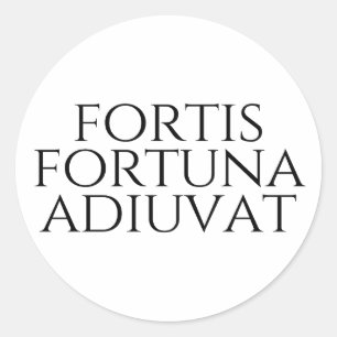 Sticker Rond Fortis Fortuna Adiuvat