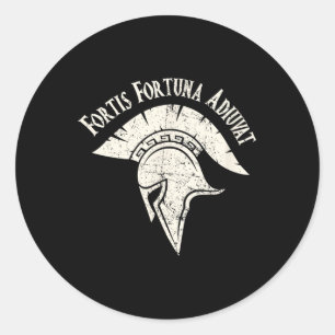 Sticker Rond Fortis Fortuna Adiuvat Fortune favorise le tatouag