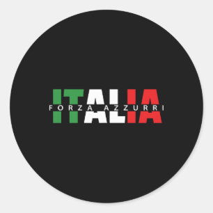 Sticker Rond Forza Azzurri Italia Calcio Soccer Amicale Partie