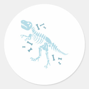 Sticker Rond Fossiles de dinosaures