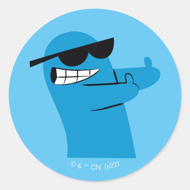 Sticker Rond Foster's Home for Imaginary Friends | Cool Bloo (Devant)